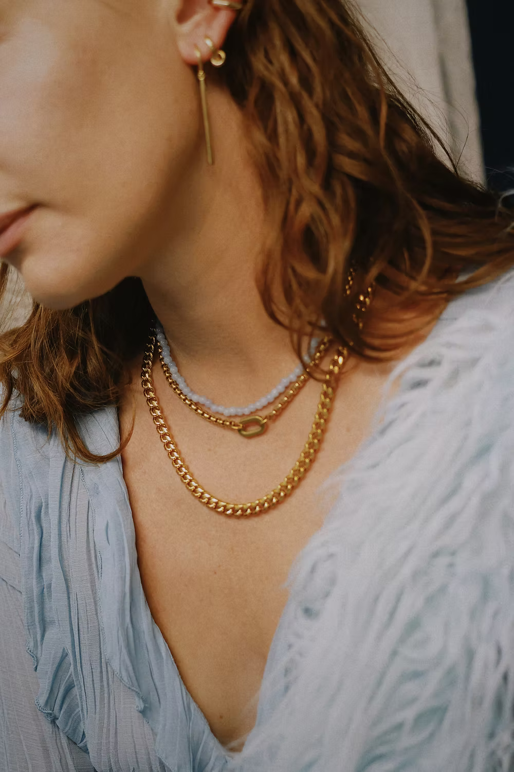 Margaux Lee - Hudson Chain Necklace in Gold
