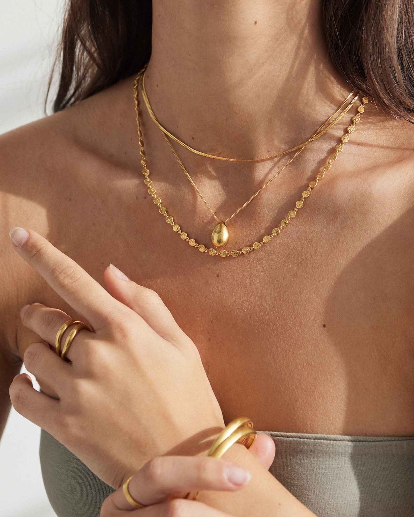 Kirstin Ash - Reflection Chain Necklace in Gold