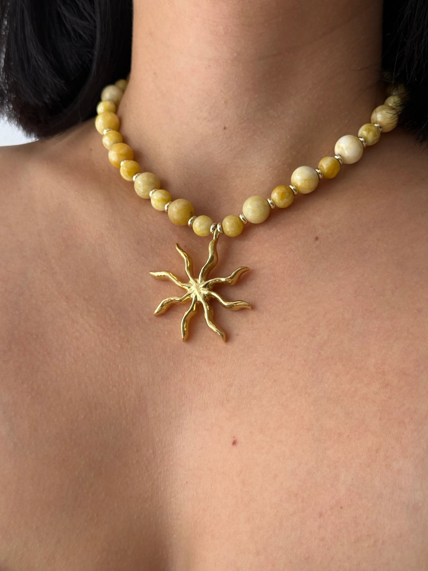 Käärme Jewels - Sunset Ray Necklace in Yellow