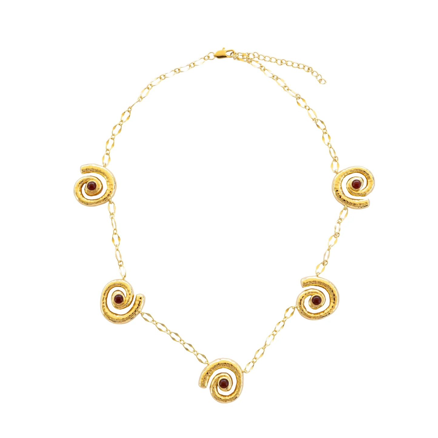 Käärme Jewels - Swirl Necklace in Gold
