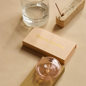 Gentle Habits - Glass Vessel Incense Holder in Pink