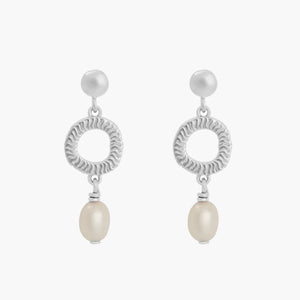 Kirstin Ash - Isole Pearl Earrings in Silver