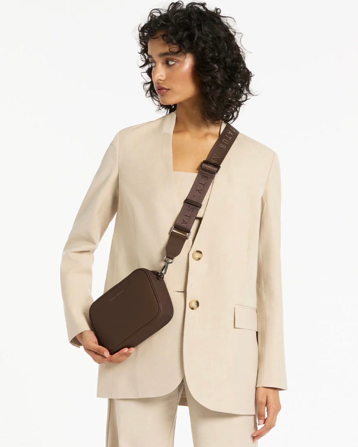 Status Anxiety - Plunder with Webbed Strap in Cocoa