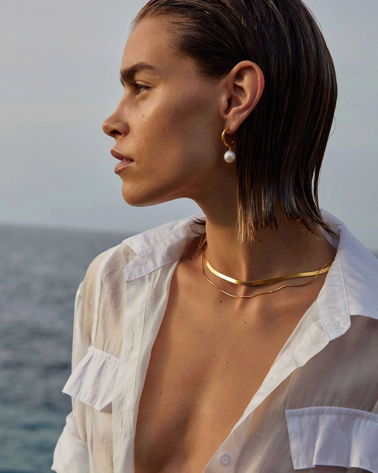 Kirstin Ash - Herringbone Chain in Gold