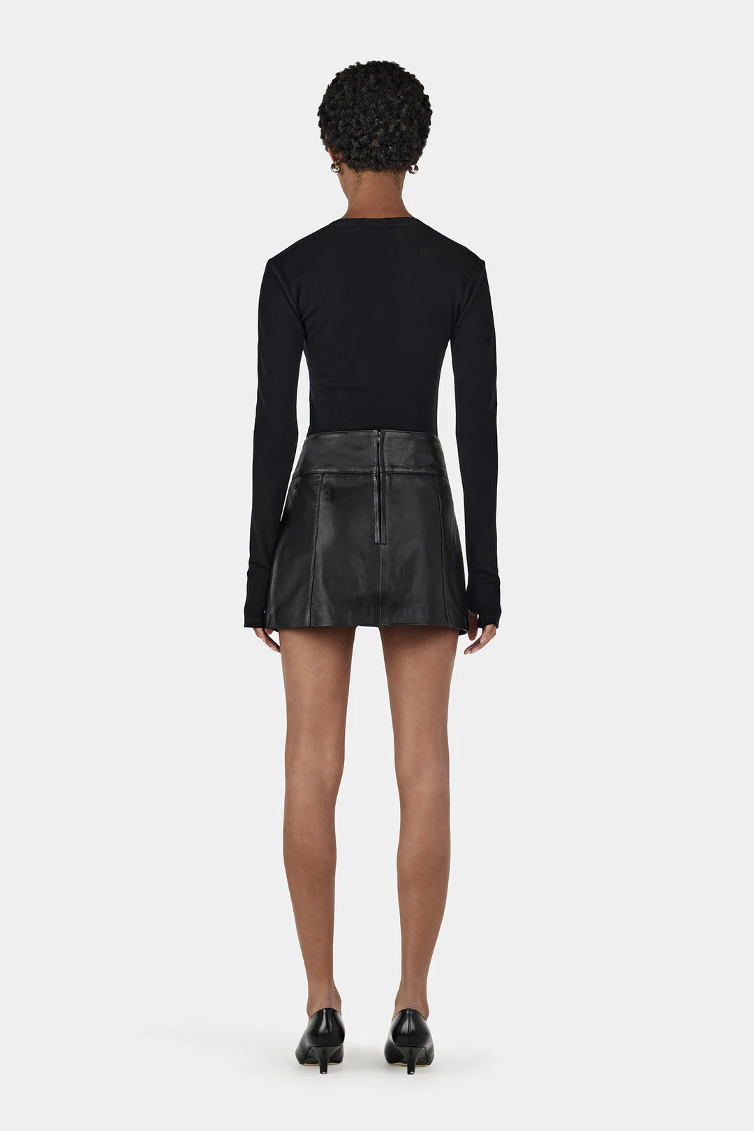 Hansen and Gretel - Dixie Leather Skirt in Black