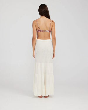 Charlie Holiday - Liliana Knitted Maxi Skirt in White