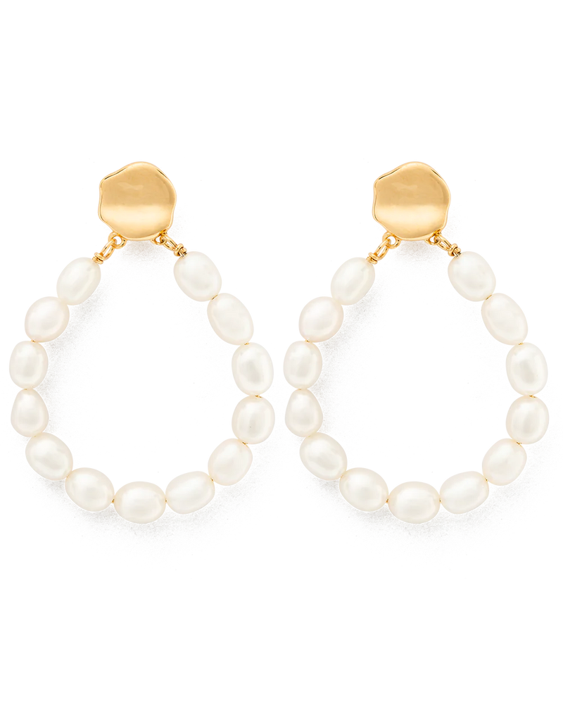 Kirstin Ash - Lustre Pearl Earrings in Gold