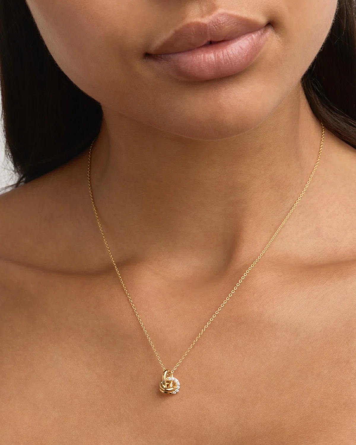 By Charlotte - Endless Knot Lab Grown Diamond Necklace