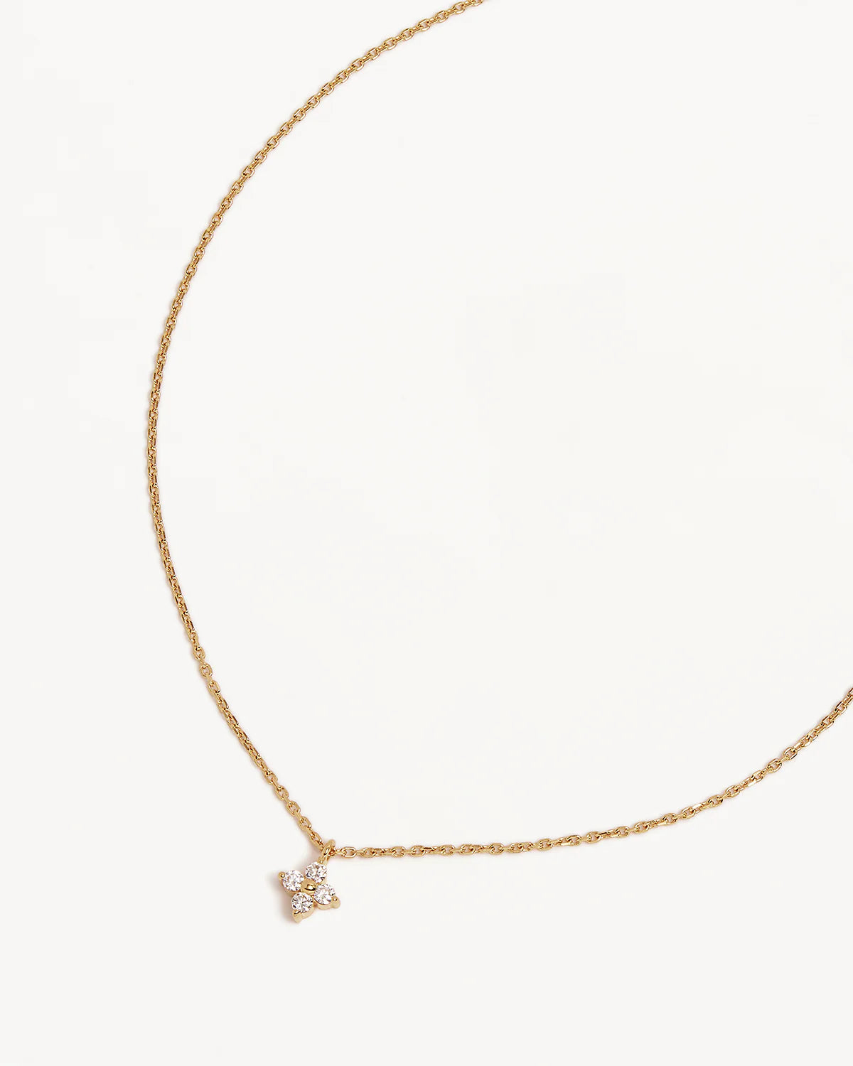 By Charlotte - Crystal Bloom Necklace in Gold