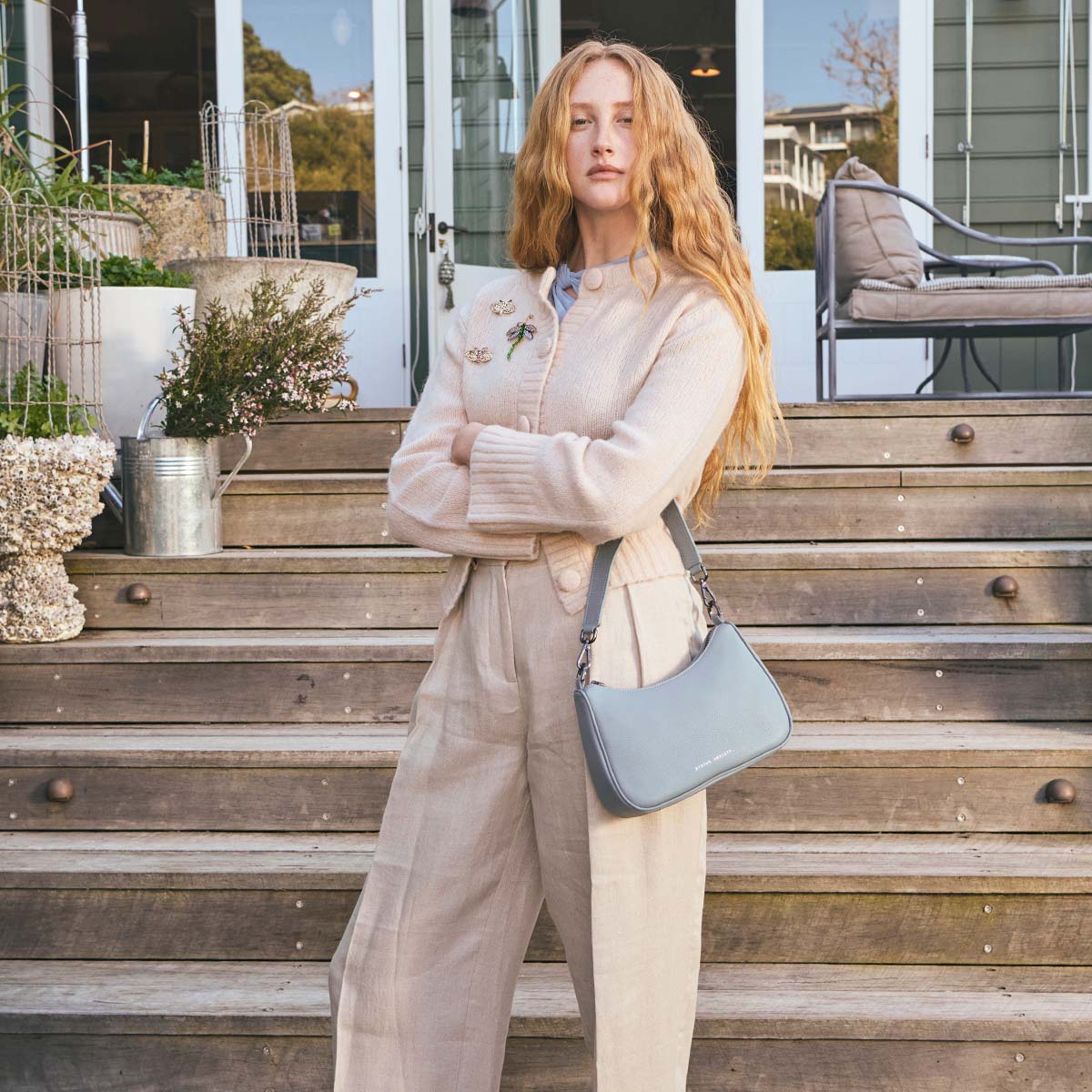 Status Anxiety - Look Both Ways Bag in Powder Blue