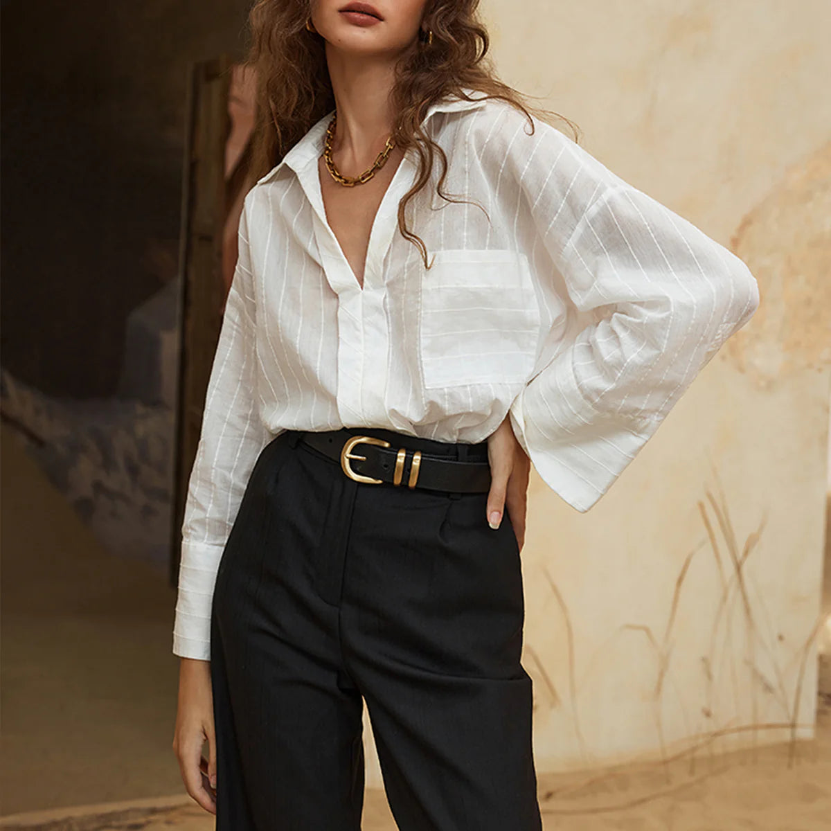 Status Anxiety - Let it Be Belt in Black/ Gold