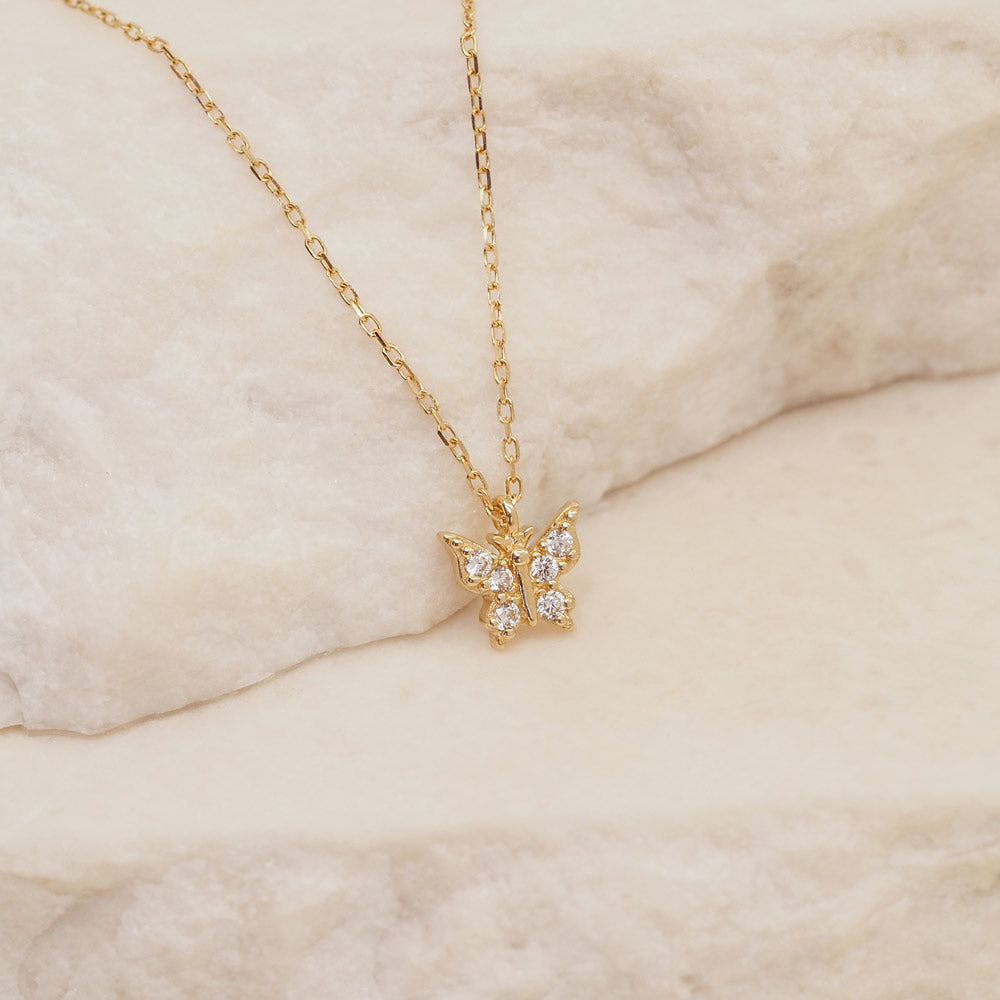 By Charlotte - 14k Gold Fly With Me Necklace