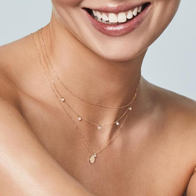 By Charlotte - 14k Gold Peace Lover Choker