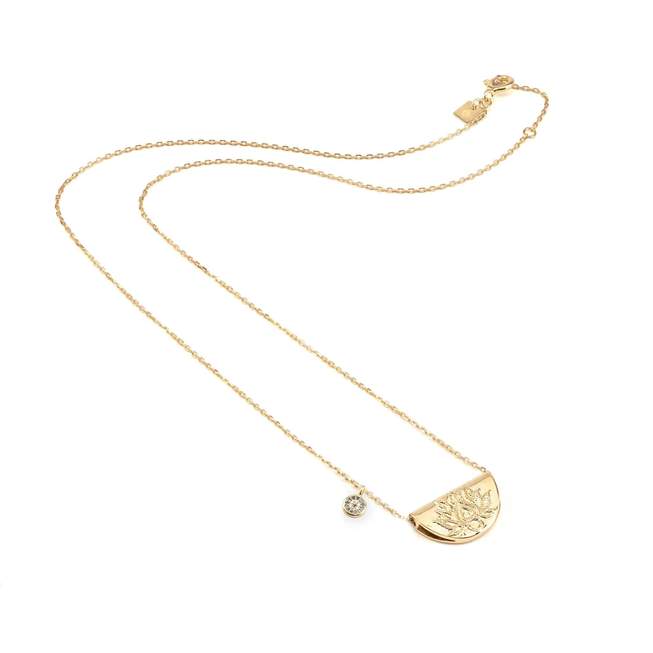 By Charlotte - Lucky Lotus Necklace in Gold