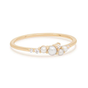By Charlotte - 14k Gold Tranquility Diamond Ring