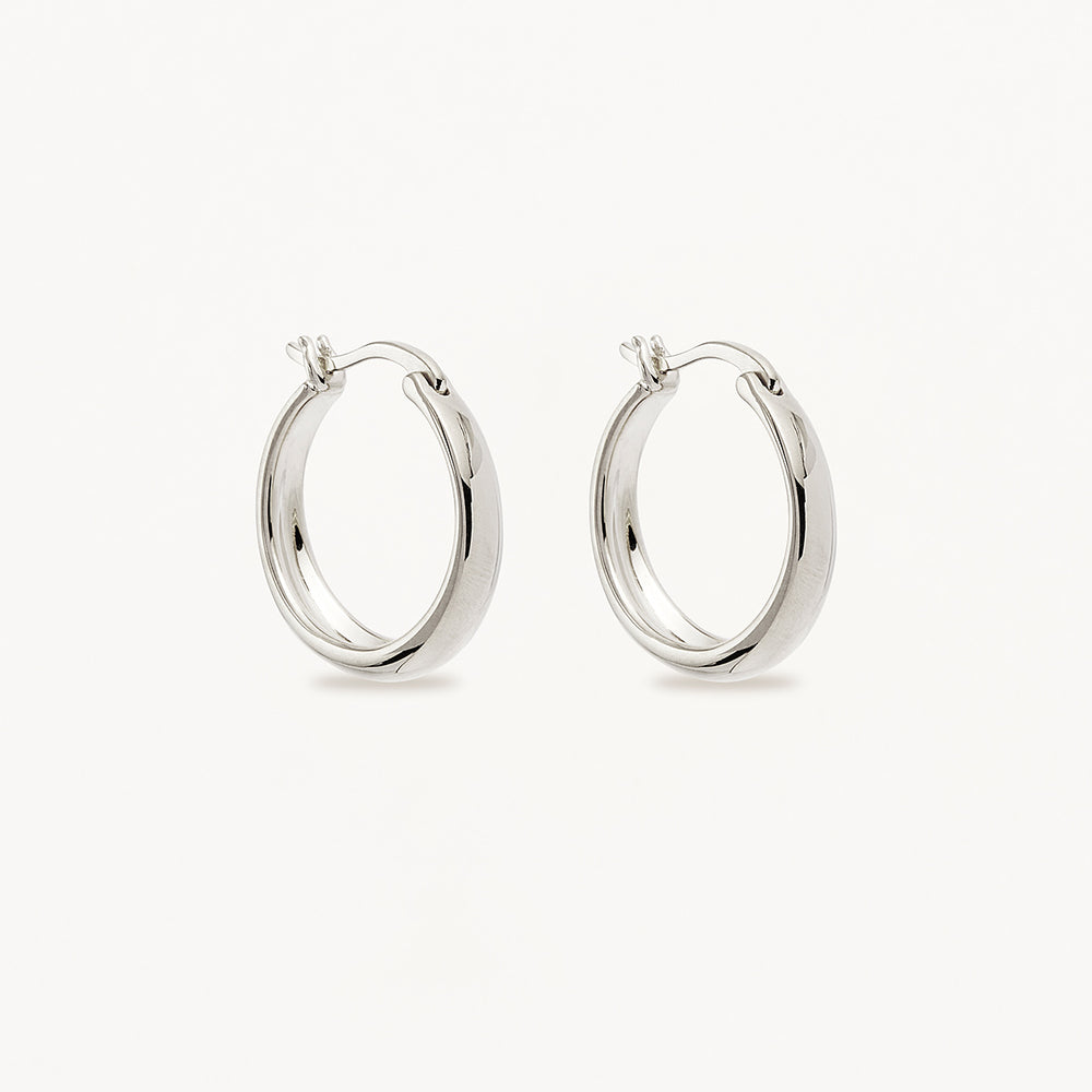 By Charlotte - Infinite Horizon Hoops in Silver - Large