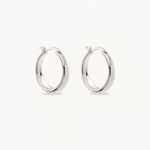 By Charlotte - Infinite Horizon Hoops in Silver - Large