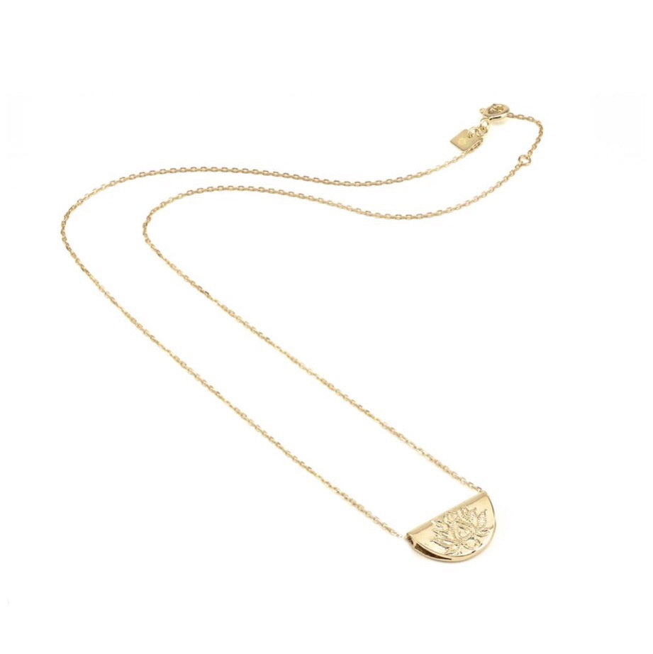 By Charlotte - Lotus Necklace in Gold - Emte Boutique