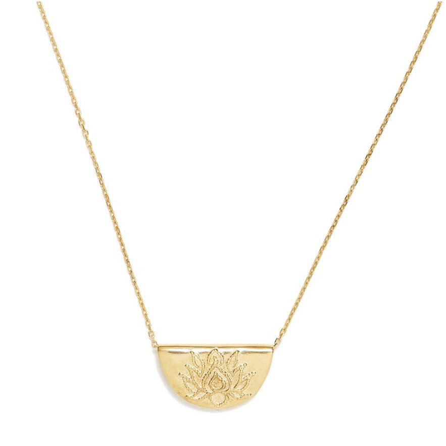 By Charlotte - Lotus Necklace in Gold - Emte Boutique