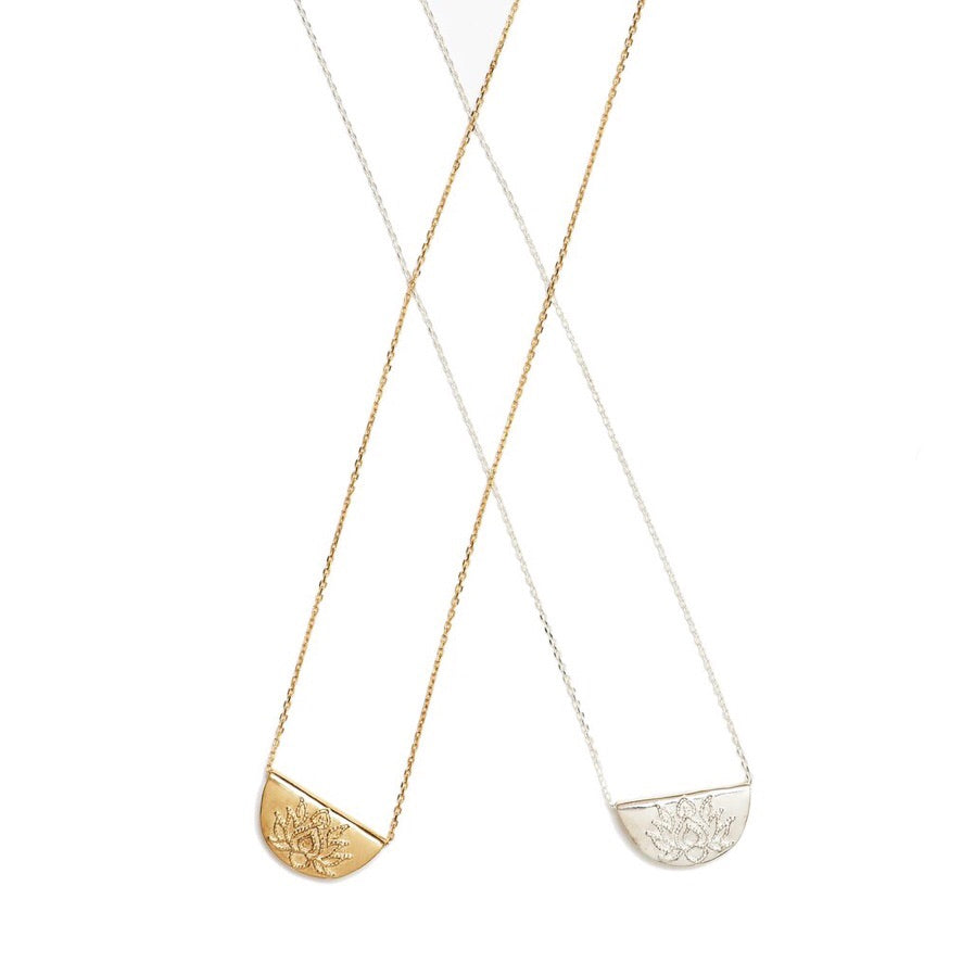 By Charlotte - Lotus Necklace in Gold - Emte Boutique