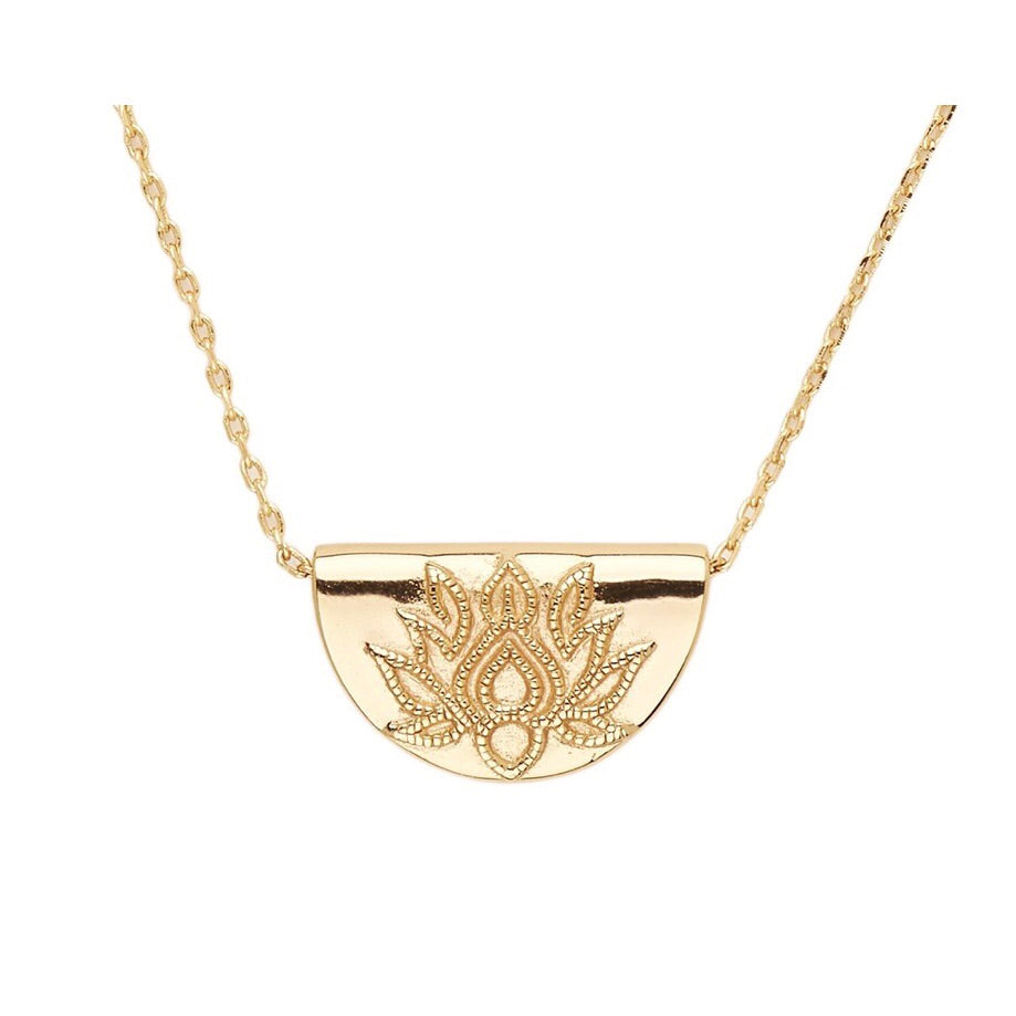 By Charlotte - Lotus Necklace in Gold - Emte Boutique