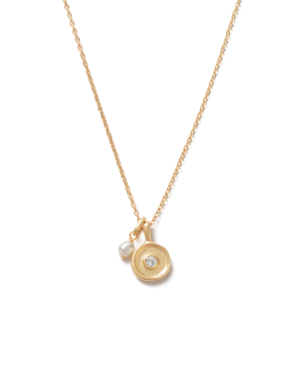 Kirstin Ash - Solstice Pearl Necklace in Gold