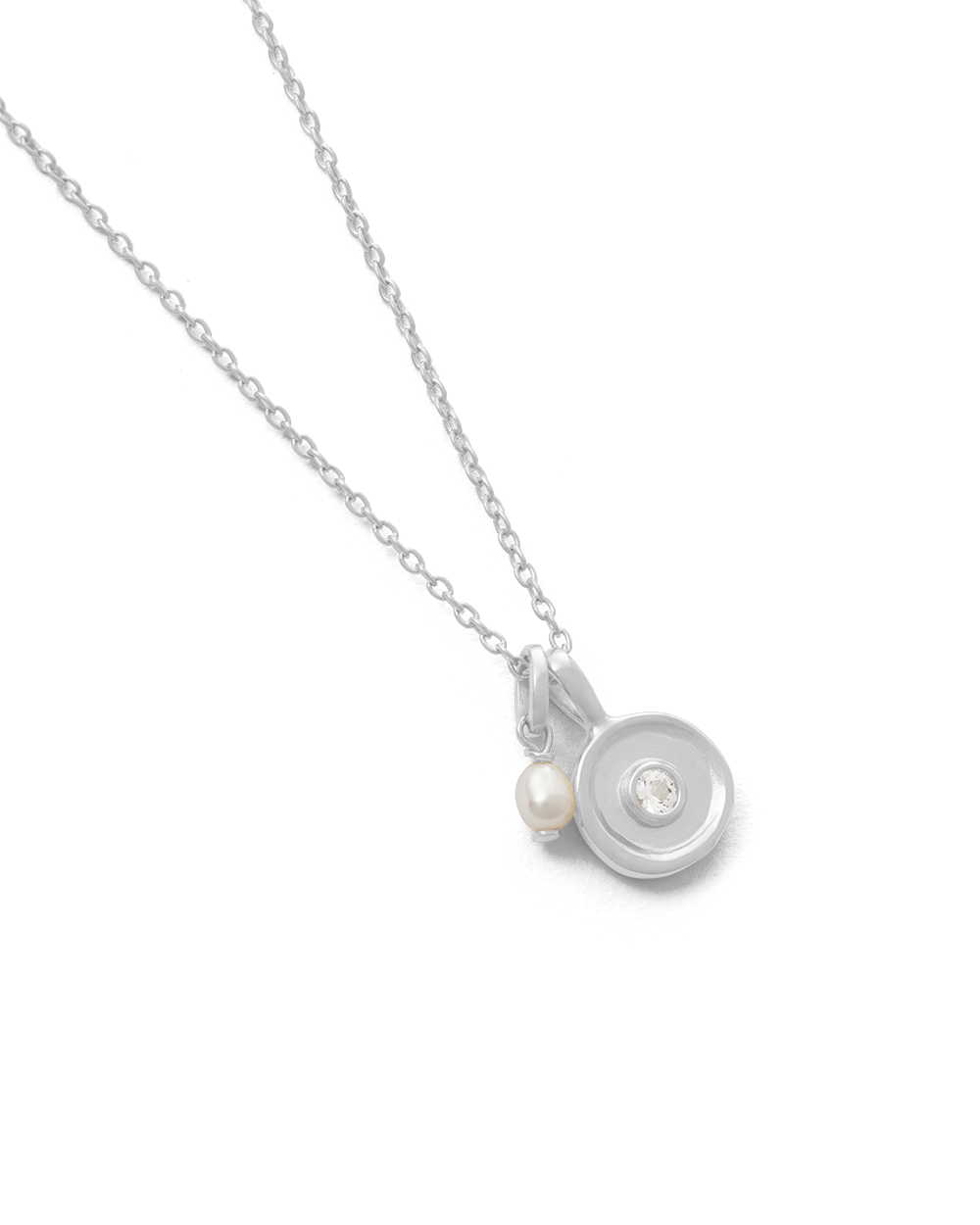 Kirstin Ash - Solstice Pearl Necklace in Silver