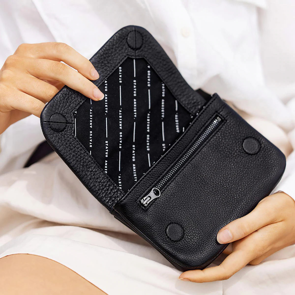 Status Anxiety - Impermanent Wallet in Black