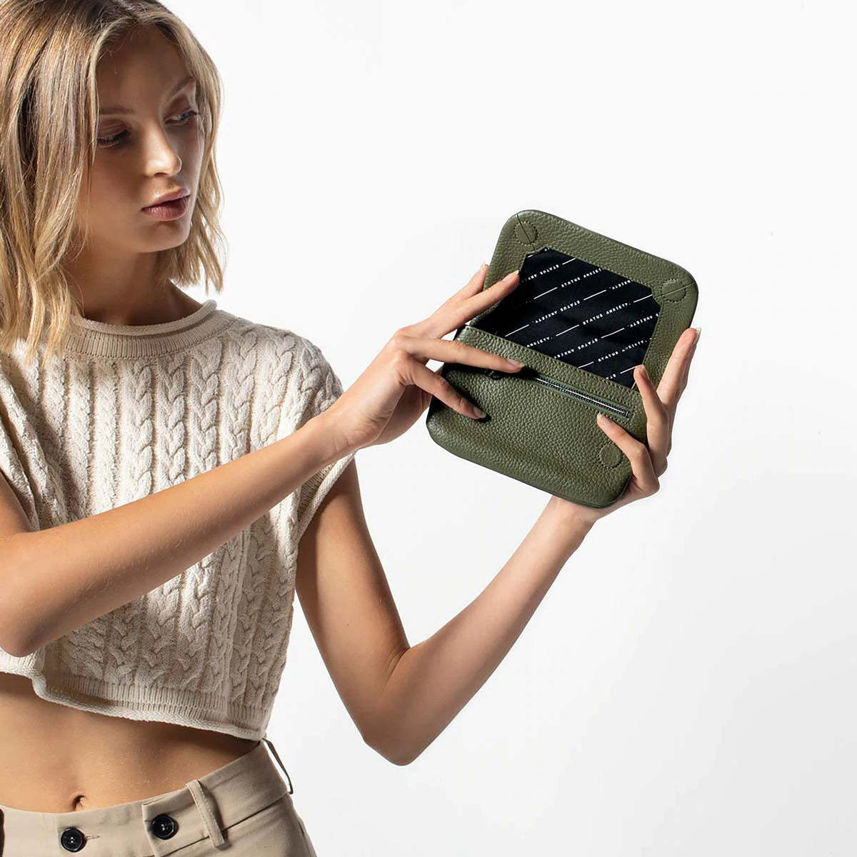 Status Anxiety - Impermanent Wallet in Khaki