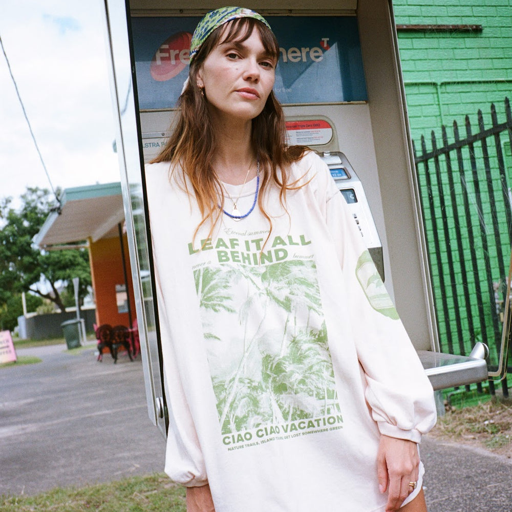 Ciao Ciao Vacation - Leaf it All Haven Long Sleeve Tee