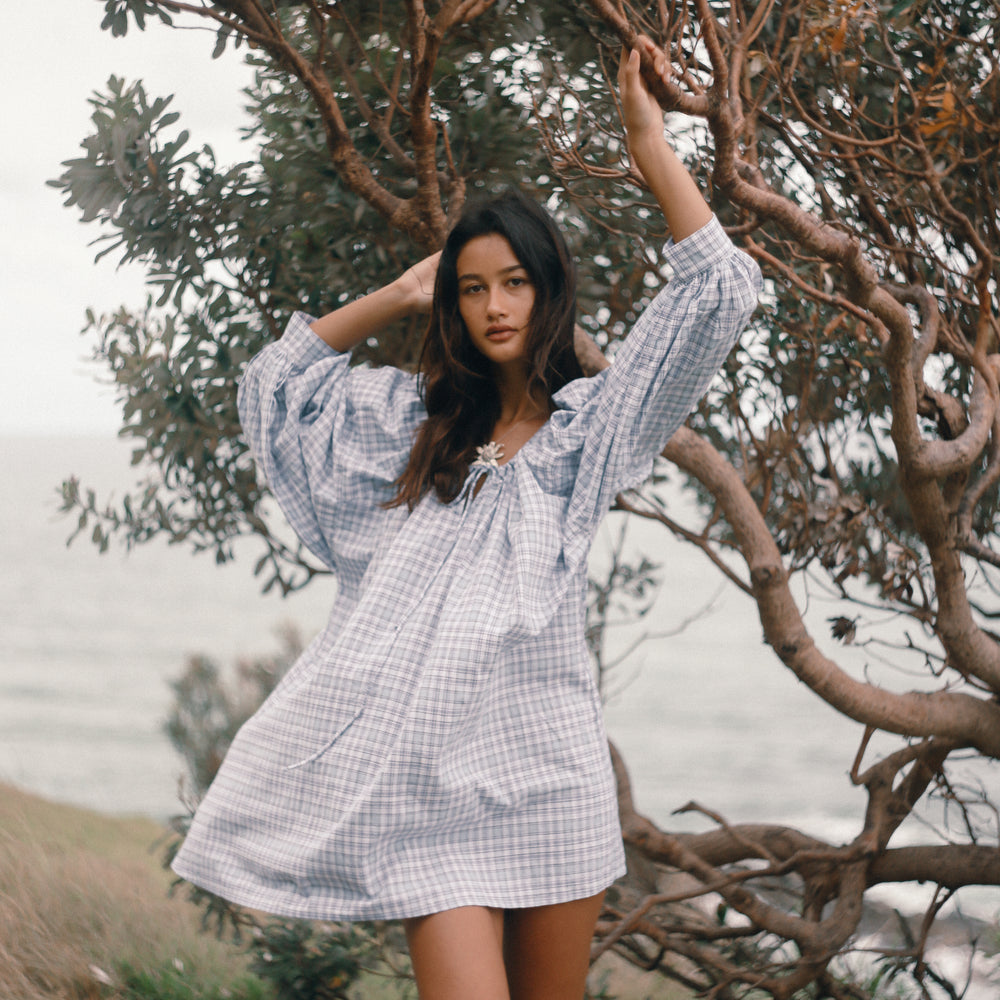 
                      
                        Bare Road - Clowdy Dress in Cloud Plaid
                      
                    