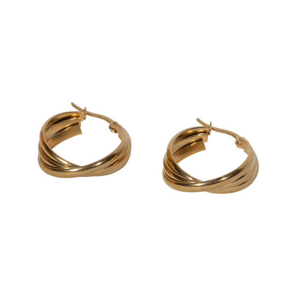 We Are Emte- Intertwine Hoops in Gold