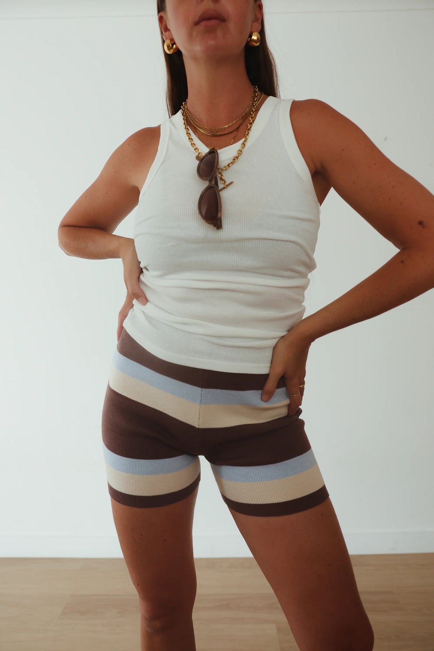 By Billie - Knit Short in Stripe