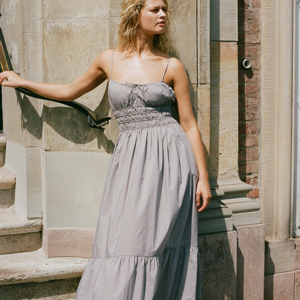 
                      
                        Faithfull The Brand - Sofie Maxi Dress in Hanne Gingham Espresso
                      
                    