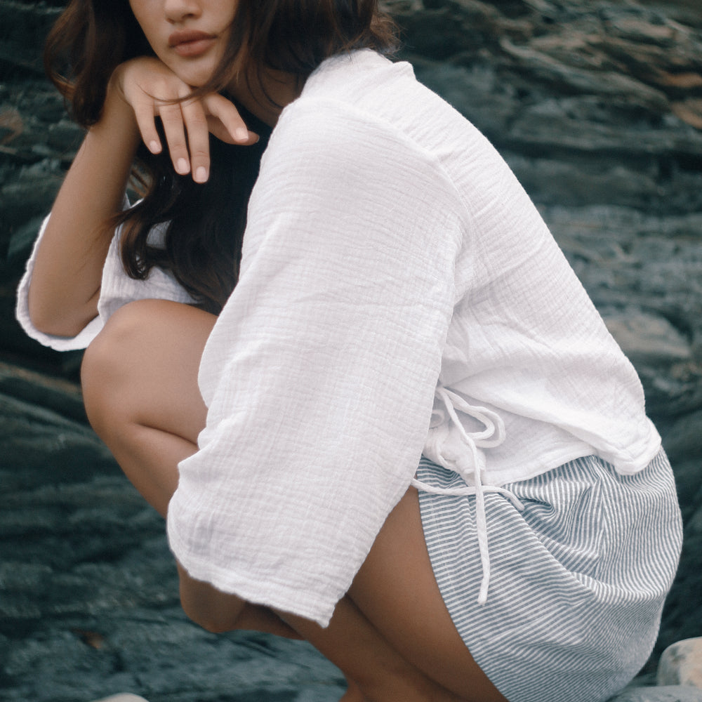 
                      
                        Bare Road - Fleur Skirt in Spirulina Stripe
                      
                    