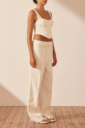 
            
                Load image into Gallery viewer, Shona Joy - Amura Relaxed Pant in Cream
            
        