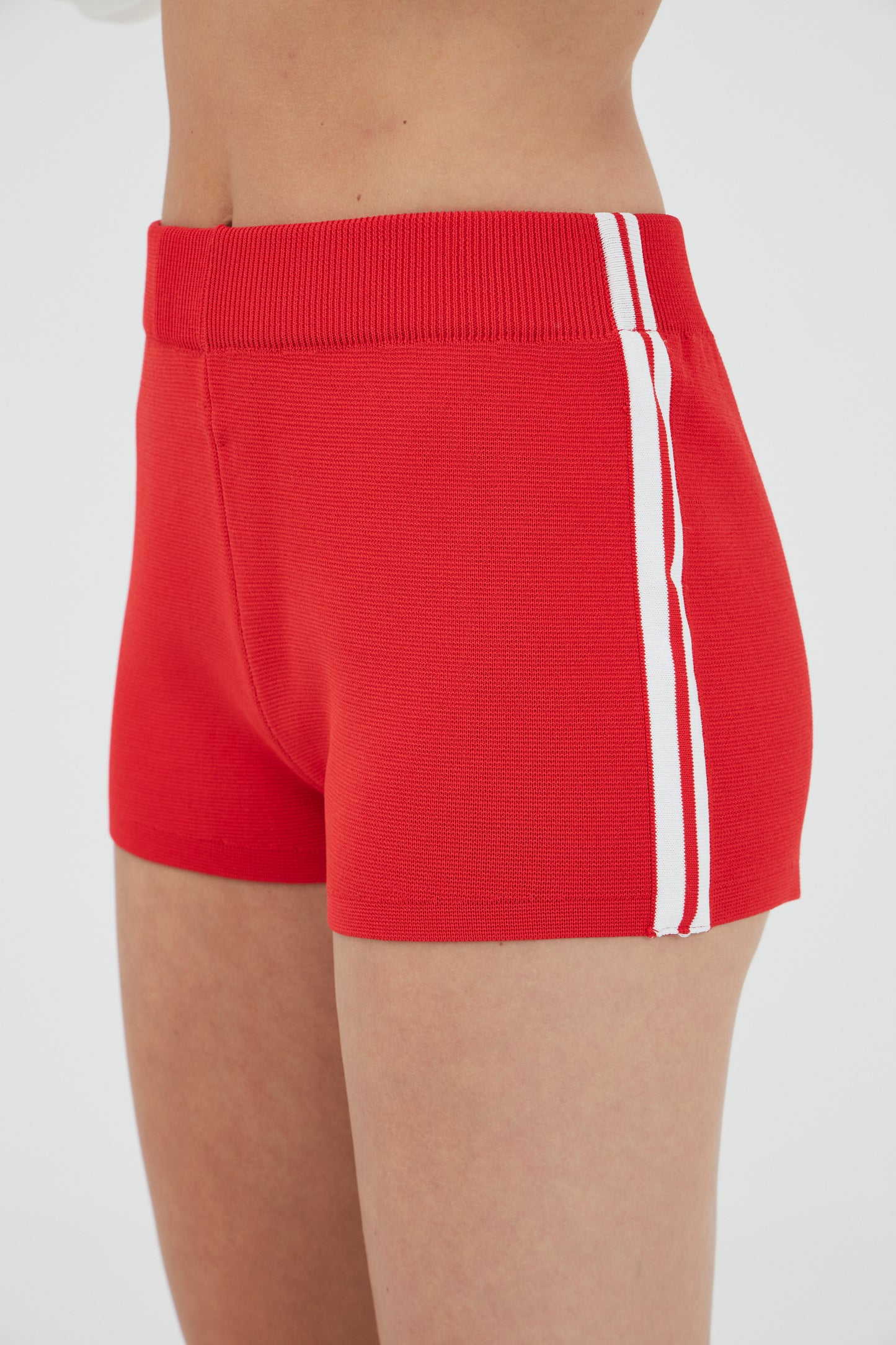 Third Form - Rewind Knit Shorts in Cherry Tomato