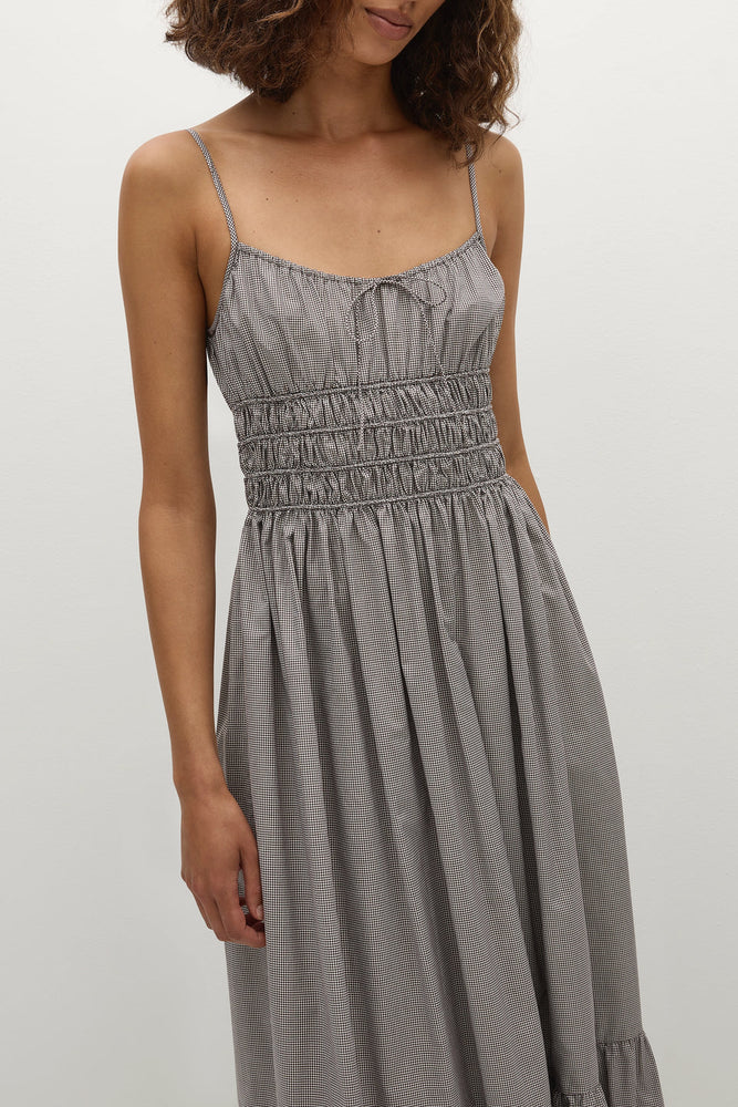 Faithfull The Brand - Sofie Maxi Dress in Hanne Gingham Espresso