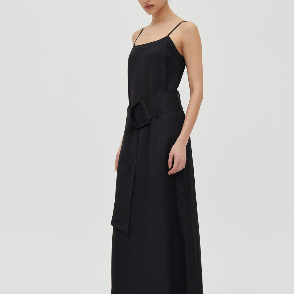 Third Form - Elysian Belted Maxi Dress in Black