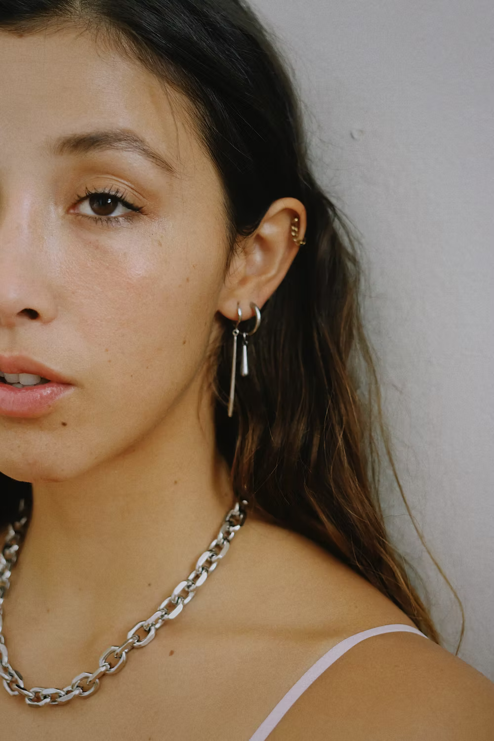 Margaux Lee - Droplet Hoops in Silver