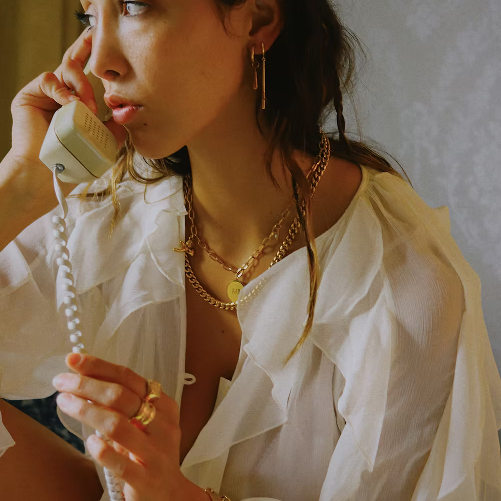 Margaux Lee - Droplet Hoops in Gold