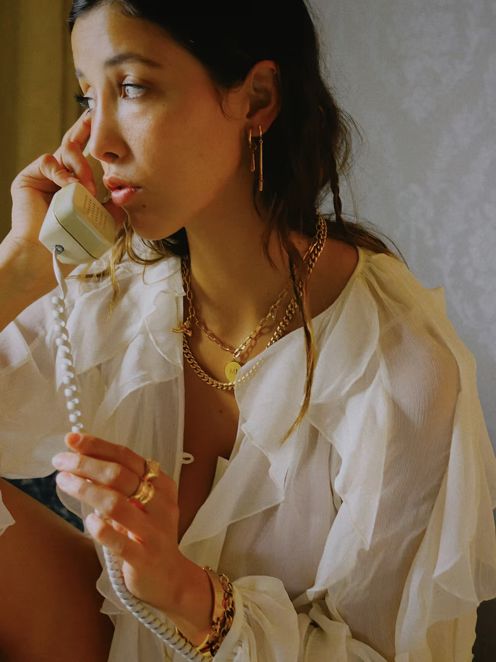 Margaux Lee - Droplet Hoops in Gold