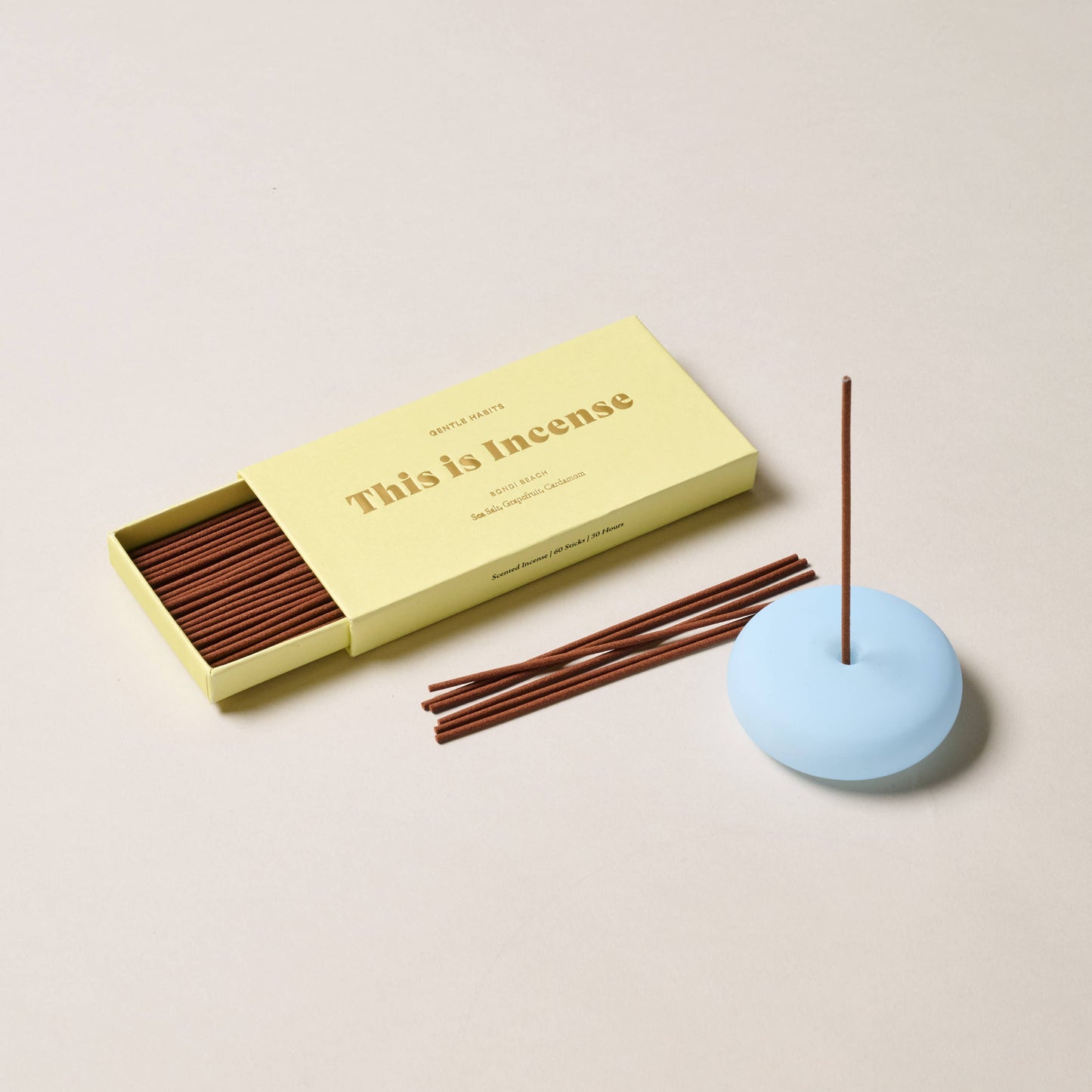 Frosted Glass Holder Small in Blue