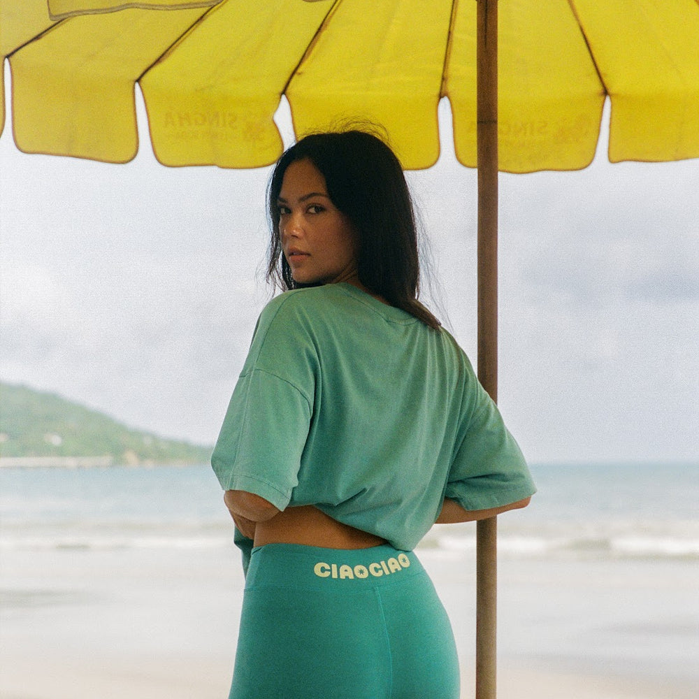 
                      
                        Ciao Ciao Vacation - Crab Core Tee in Coastal Water Blue
                      
                    