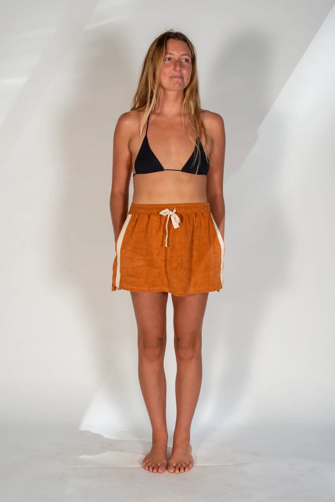 Atmosea - Terry Towelling Skirt in Rust
