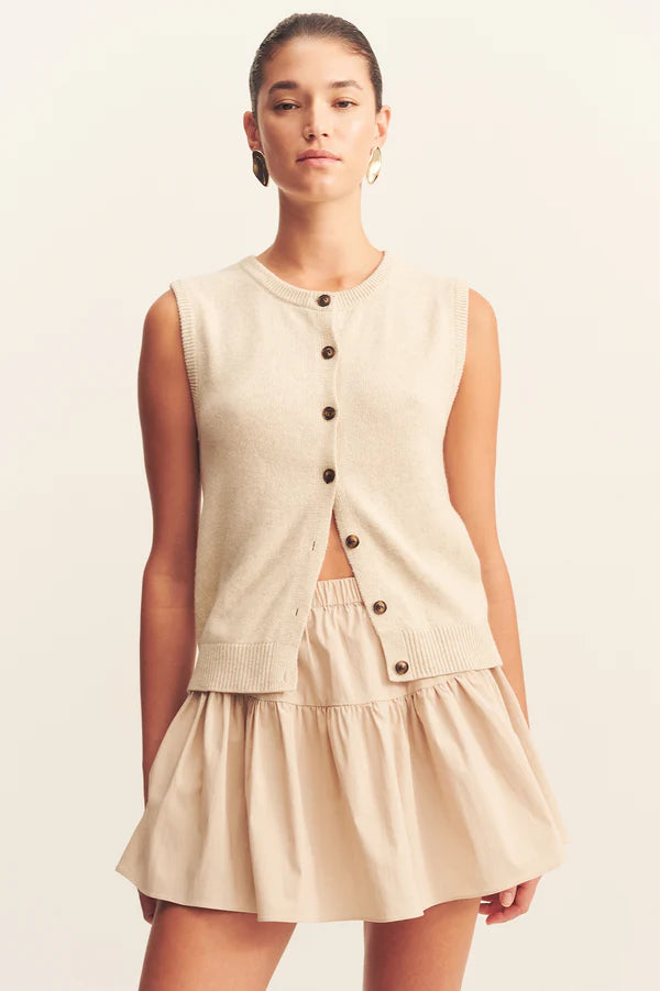 Shona Joy - Jackson Sleeveless Vest in Wishbone
