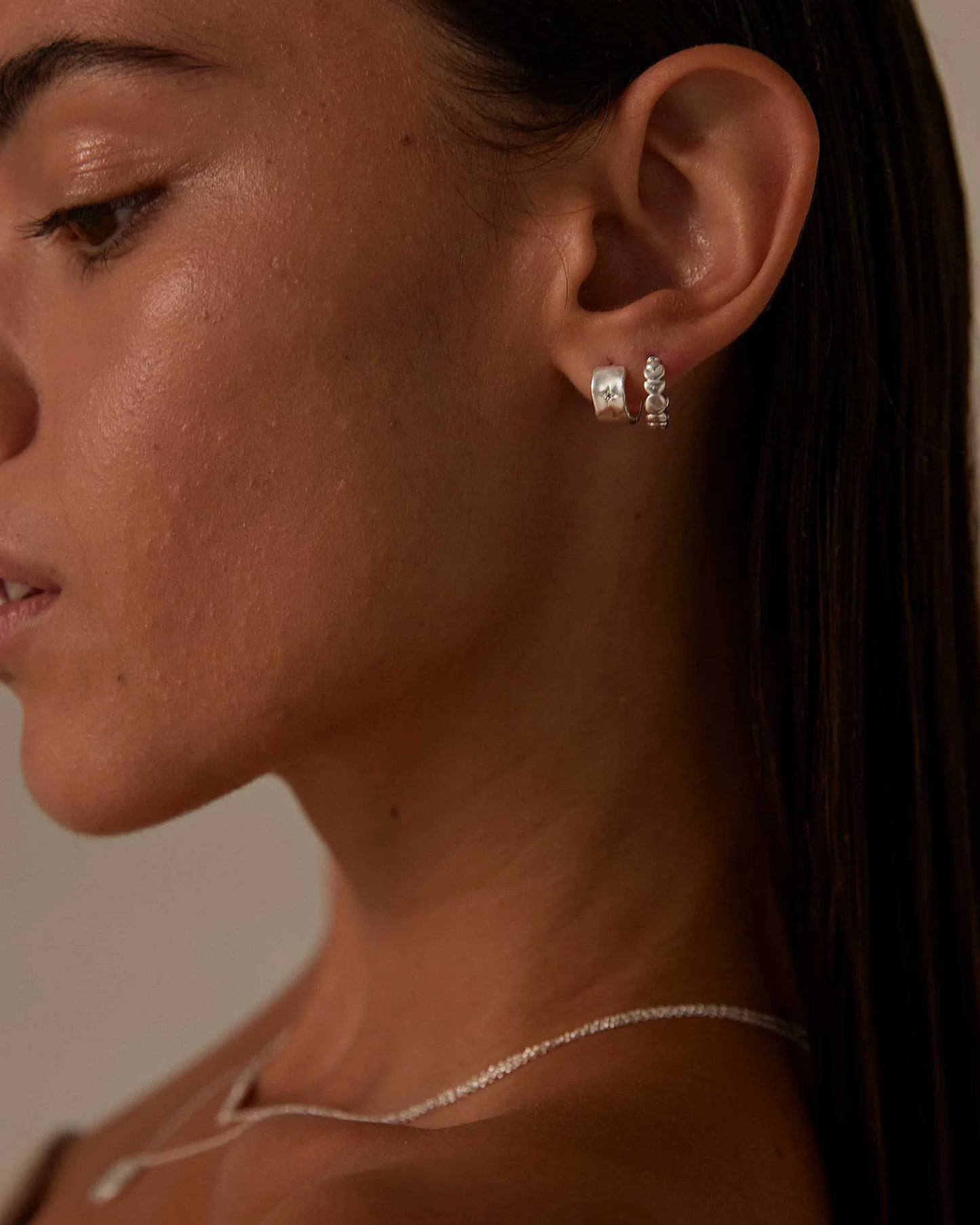 Kirstin Ash - Luna Hoops in Silver