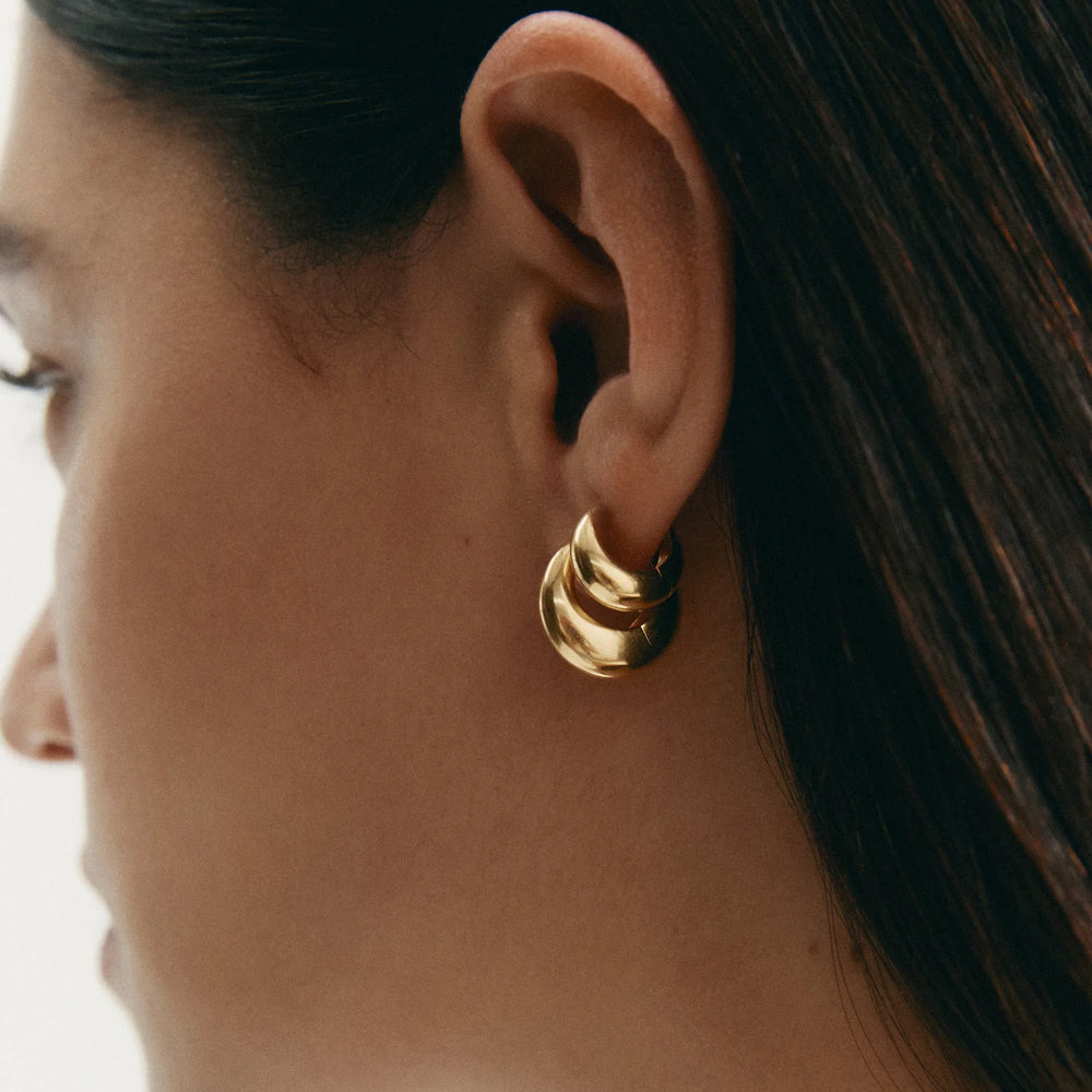 Kirstin Ash - Indigo Small Hoops in Gold