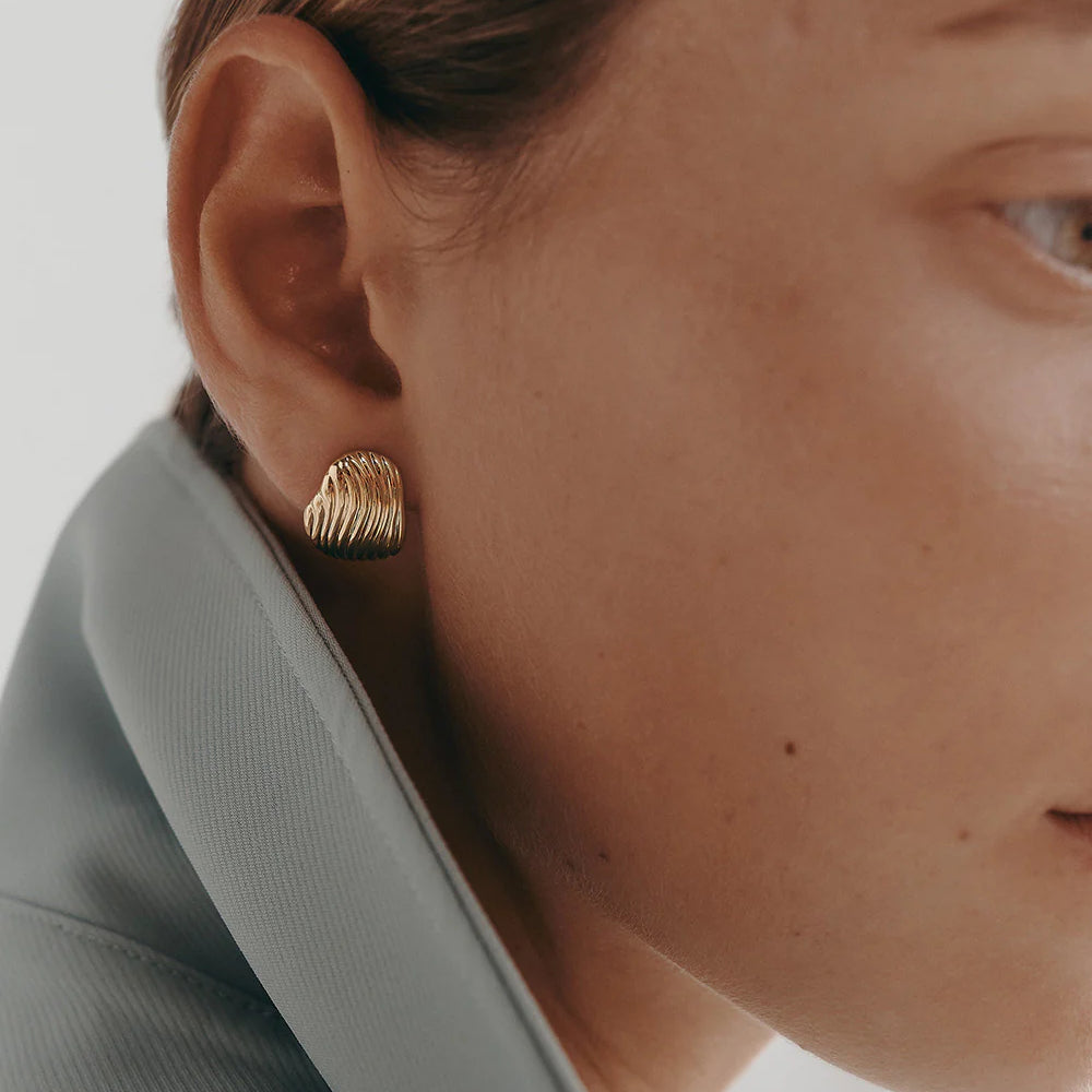 Kirstin Ash - Rise Oversized Stud Earrings in Gold