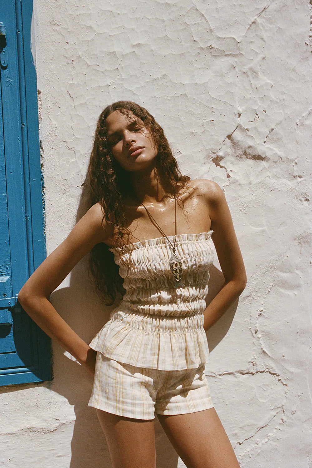 Faithfull The Brand - Lila Mini Shorts in Piato Check